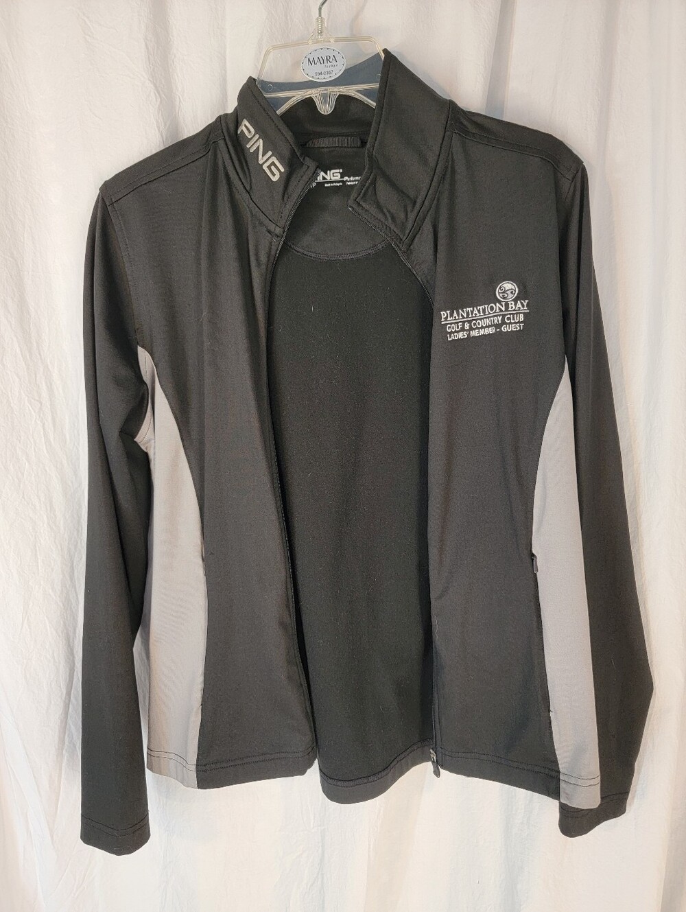 PING Black & Gray Women's Softshell Golf Utility Jacket
